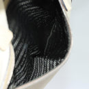 PRADA Hand Bag Canvas Beige Auth ep4722-20