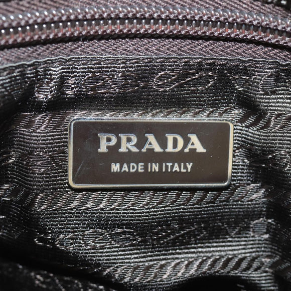 PRADA Hand Bag Canvas Beige Auth ep4722
