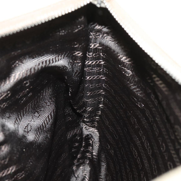 PRADA Hand Bag Canvas Beige Auth ep4722