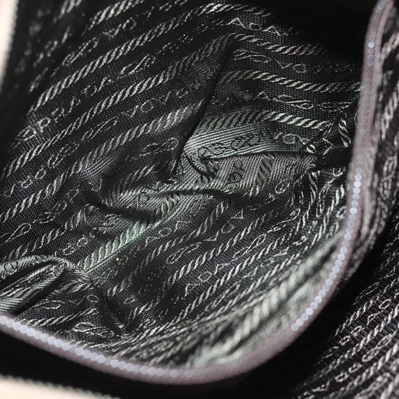 PRADA Hand Bag Canvas Beige Auth ep4722