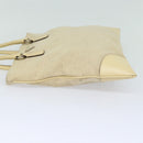 PRADA Hand Bag Canvas Beige Auth ep4722-3