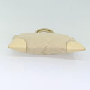 PRADA Hand Bag Canvas Beige Auth ep4722-5