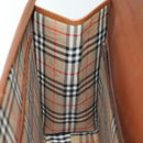Burberrys Hand Bag Leather 2way Brown Auth ep4729-19