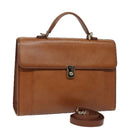 Burberrys Hand Bag Leather 2way Brown Auth ep4729-1