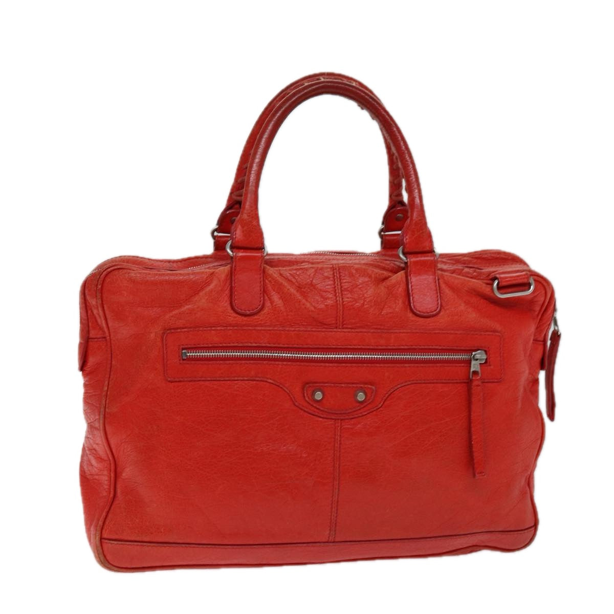 BALENCIAGA Classic Arena Hand Bag Leather Red 310939 Auth ep4741