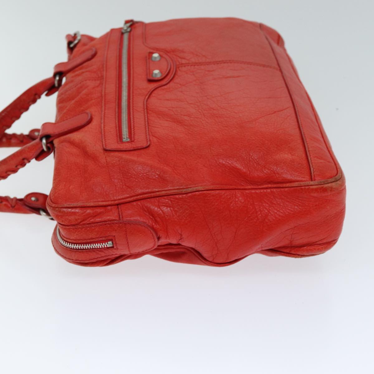 BALENCIAGA Classic Arena Hand Bag Leather Red 310939 Auth ep4741