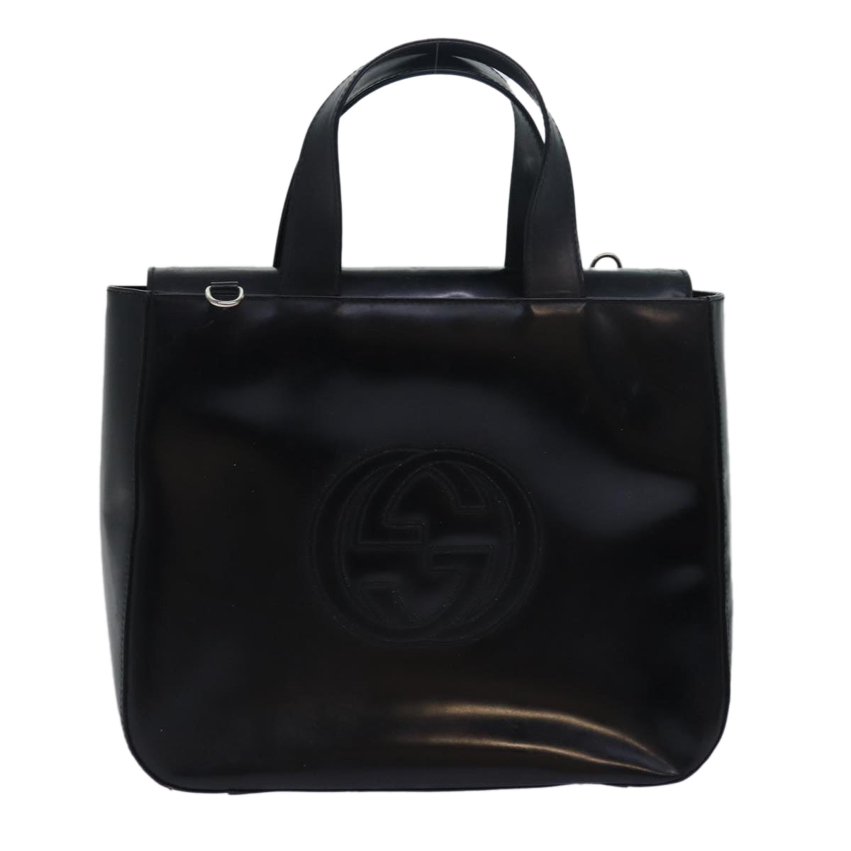 GUCCI Soho Hand Bag Patent leather Black 000 1013 0504 Auth ep4745