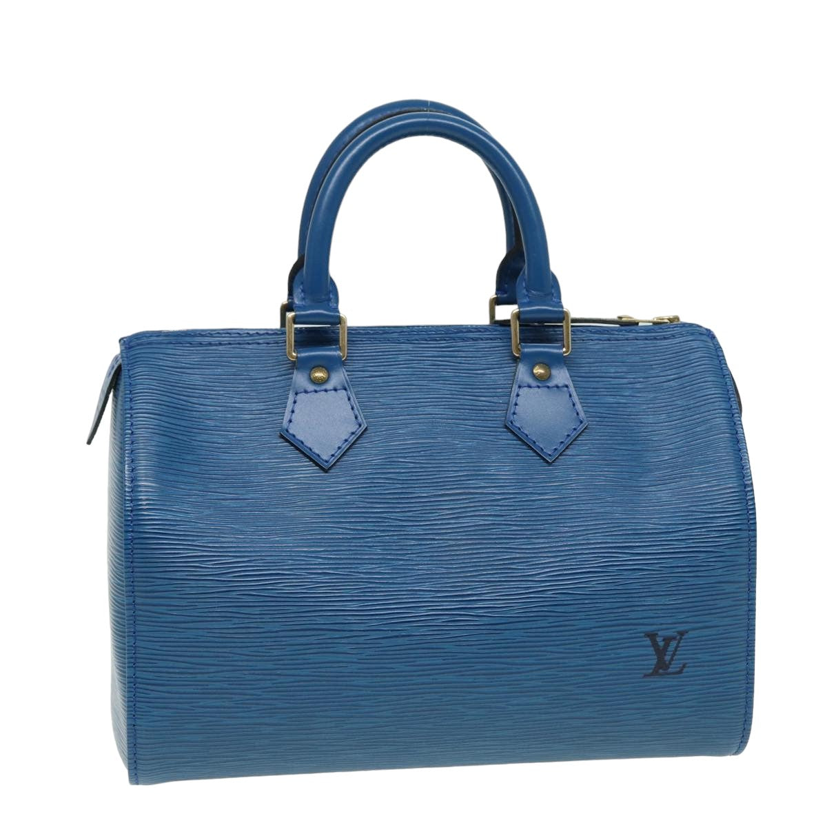 LOUIS VUITTON Epi Speedy 25 Hand Bag Toledo Blue M43015 LV Auth ep4759