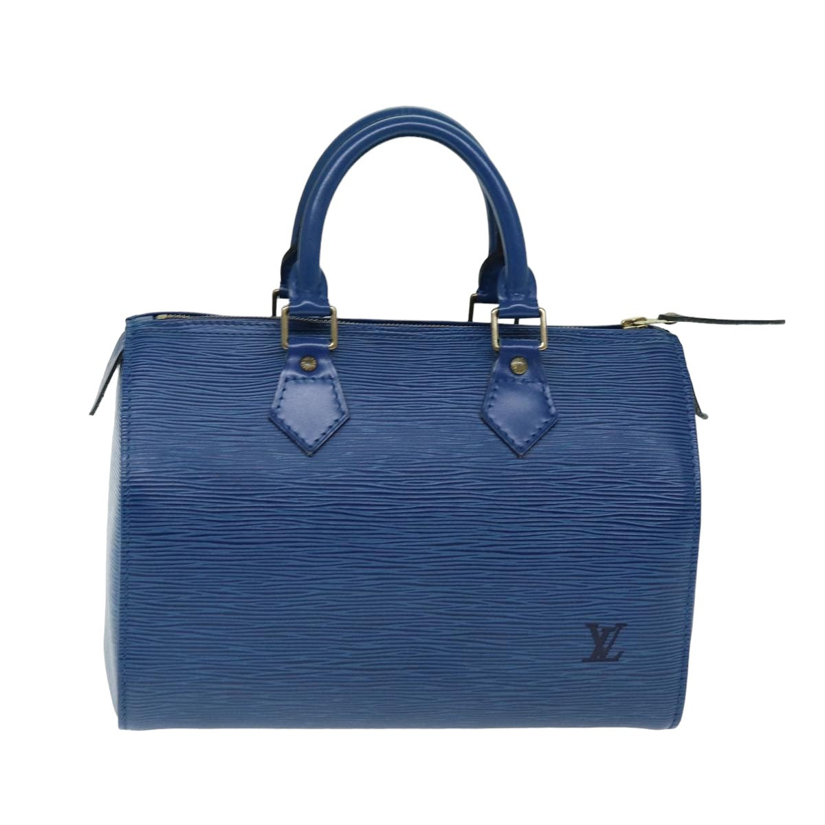 LOUIS VUITTON Epi Speedy 25 Hand Bag Toledo Blue M43015 LV Auth ep4761