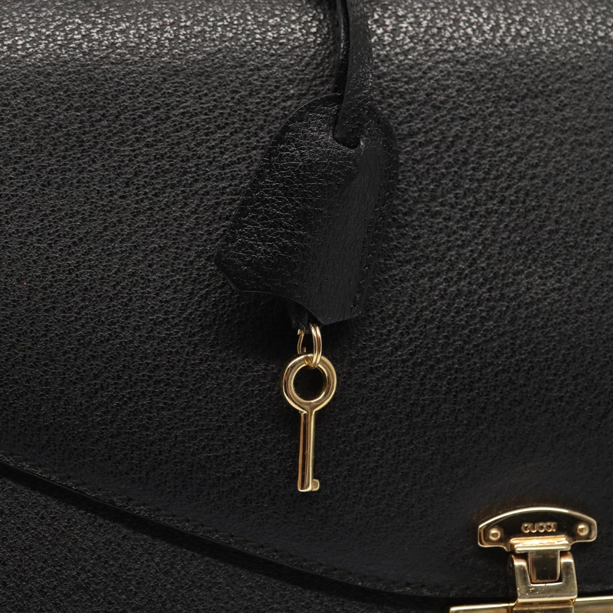 GUCCI Business Bag Leather 2way Black Auth ep4781