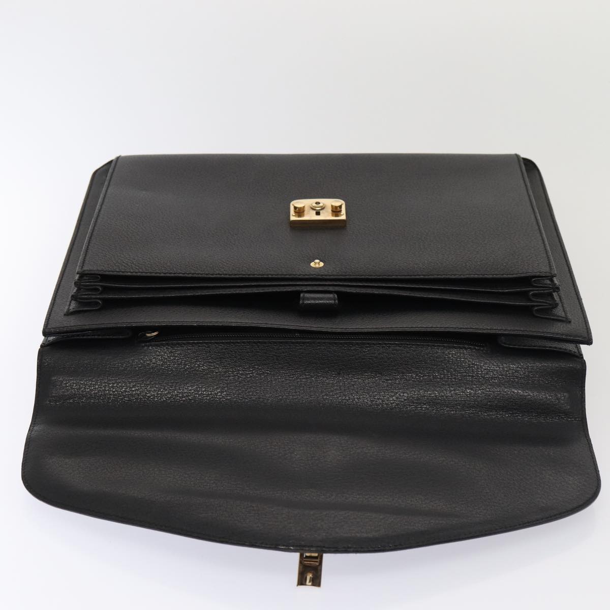 GUCCI Business Bag Leather 2way Black Auth ep4781