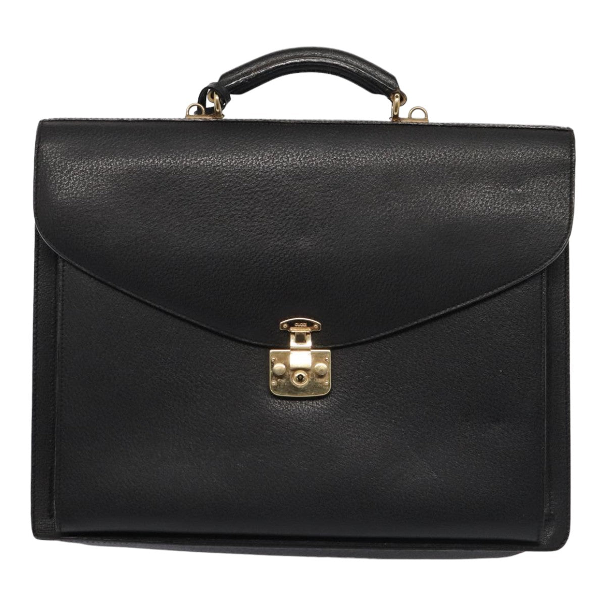 GUCCI Business Bag Leather 2way Black Auth ep4781