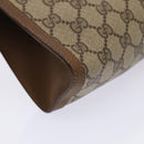 GUCCI GG Supreme Web Sherry Line Clutch Bag PVC Beige Red 89 01 033 Auth ep4795-16