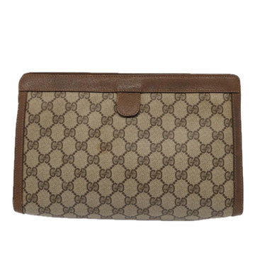 GUCCI GG Supreme Web Sherry Line Clutch Bag PVC Beige Red 89 01 033 Auth ep4795 - 0