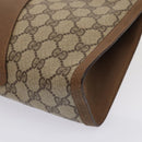 GUCCI GG Supreme Web Sherry Line Clutch Bag PVC Beige Red 89 01 033 Auth ep4795-7