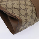 GUCCI GG Supreme Web Sherry Line Clutch Bag PVC Beige Red 89 01 033 Auth ep4795-14