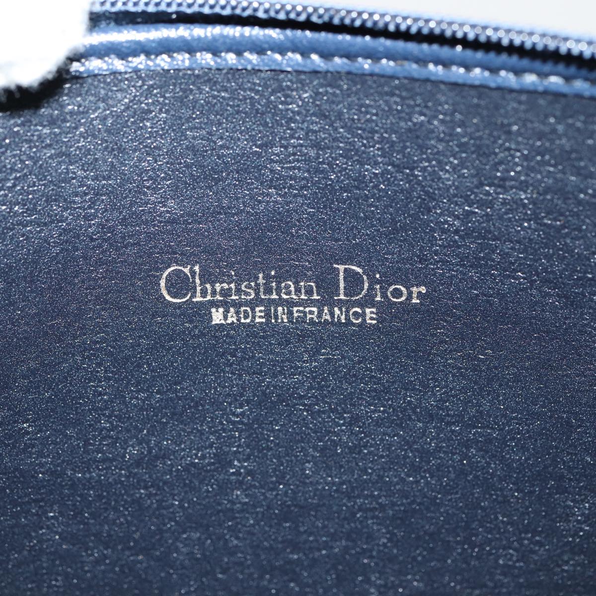 Christian Dior Trotter Canvas Clutch Bag Navy Auth ep4801