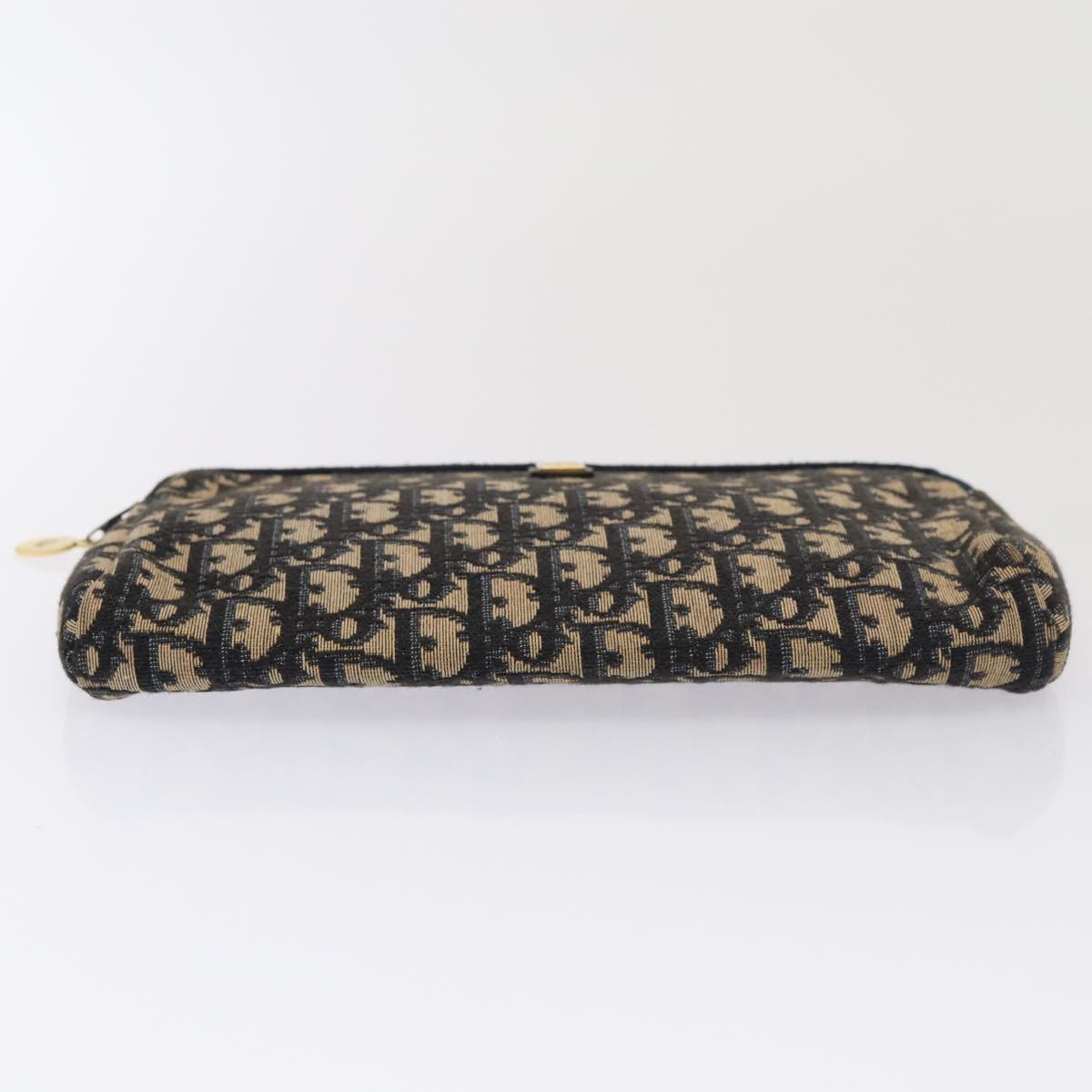 Christian Dior Trotter Canvas Clutch Bag Navy Auth ep4801