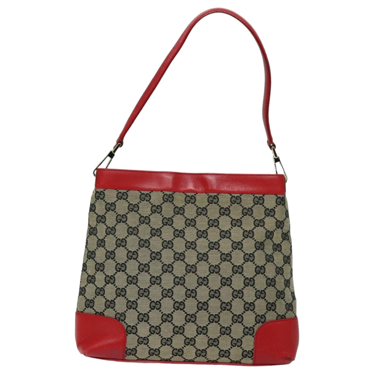 GUCCI GG Canvas Shoulder Bag Beige Red 001 4231 Auth ep4806 - 0