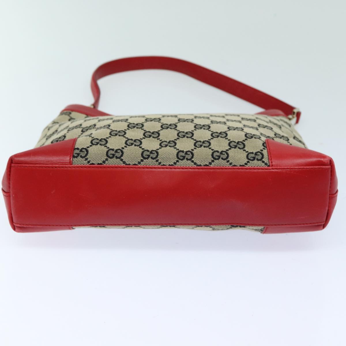 GUCCI GG Canvas Shoulder Bag Beige Red 001 4231 Auth ep4806