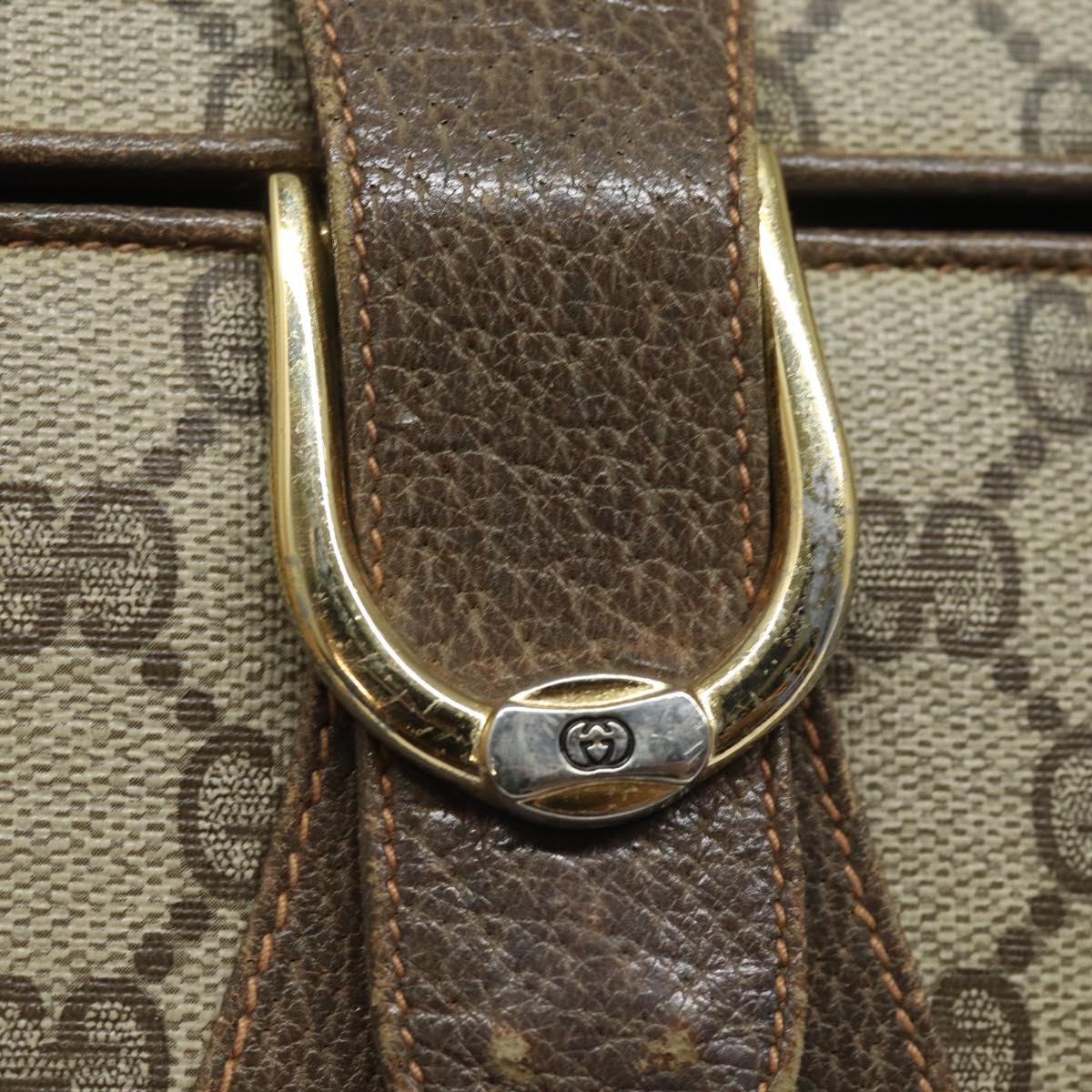 GUCCI GG Supreme Shoulder Bag PVC Beige Auth ep4841