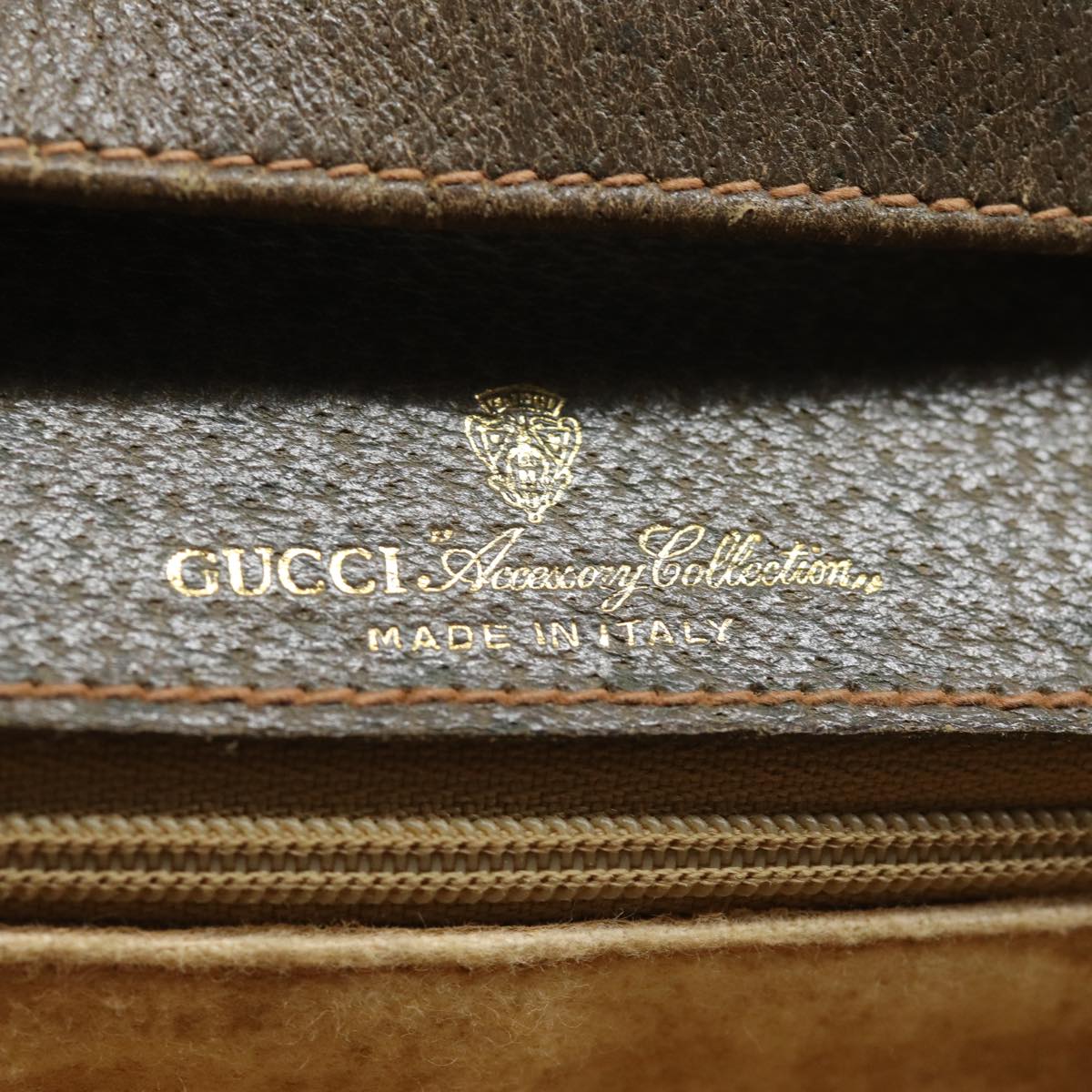 GUCCI GG Supreme Shoulder Bag PVC Beige Auth ep4841