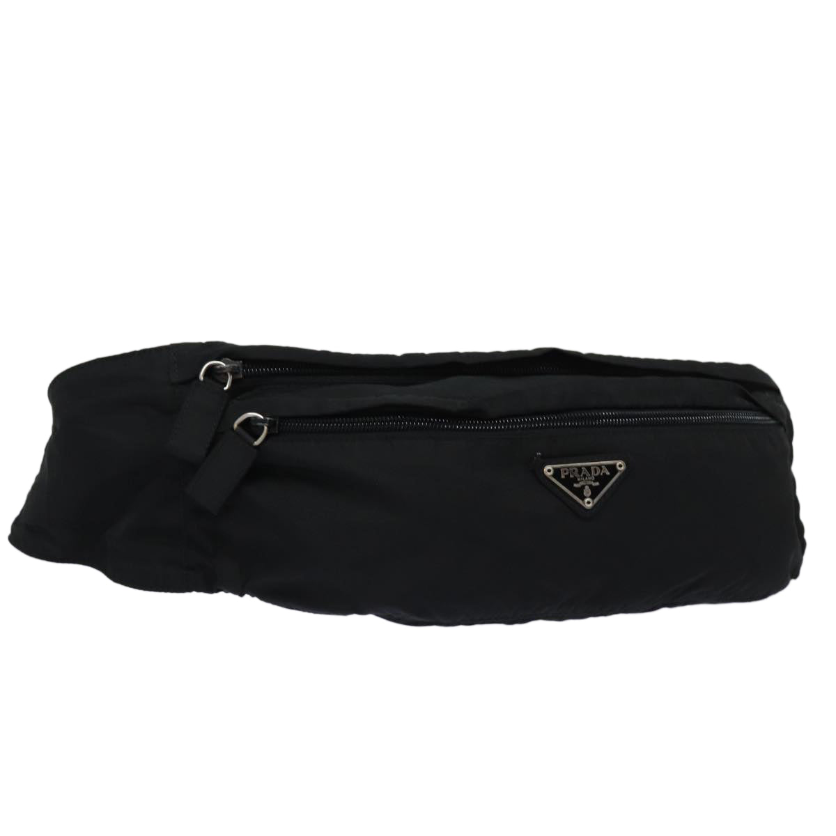 PRADA Waist bag Nylon Black Auth ep4862