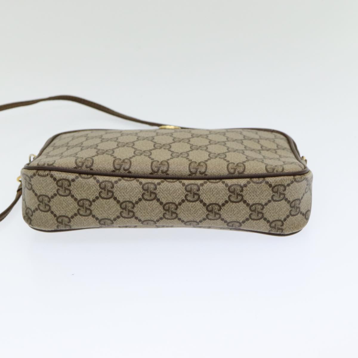 GUCCI GG Supreme Shoulder Bag PVC Beige 97 02 068 Auth ep4864