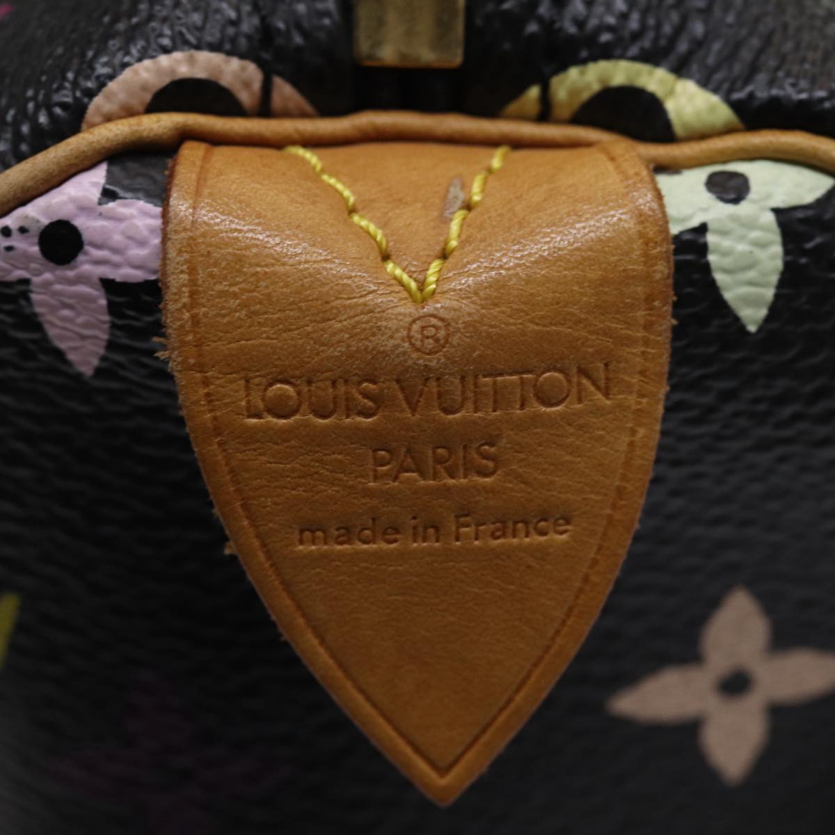 LOUIS VUITTON Monogram Multicolor Speedy 30 Hand Bag Black M92642 LV Auth ep4868