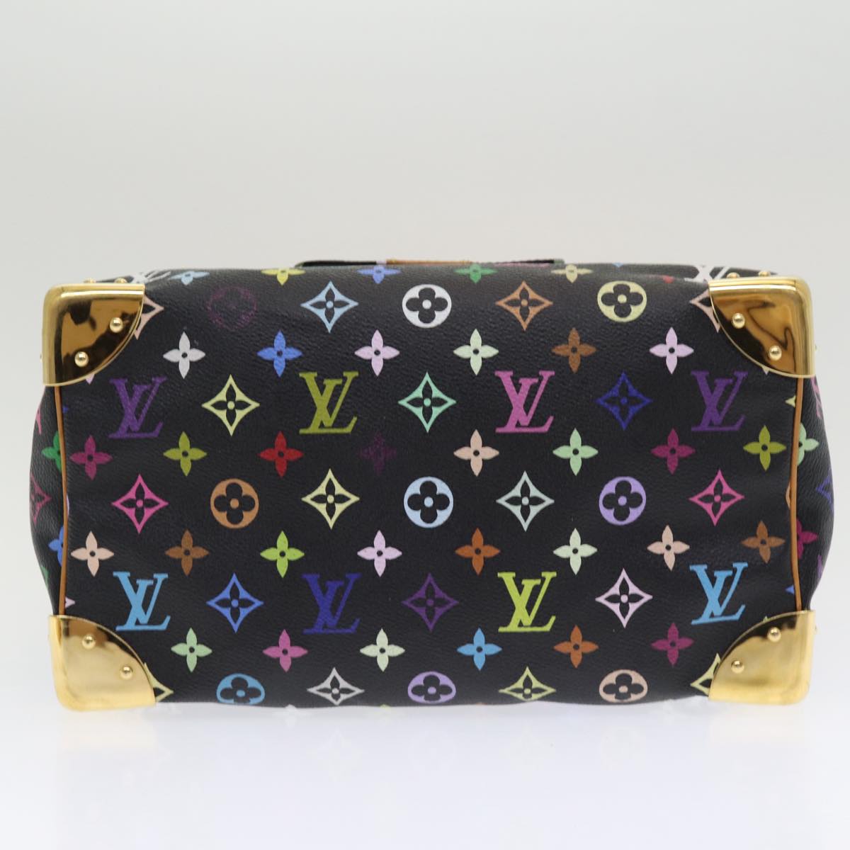 LOUIS VUITTON Monogram Multicolor Speedy 30 Hand Bag Black M92642 LV Auth ep4868