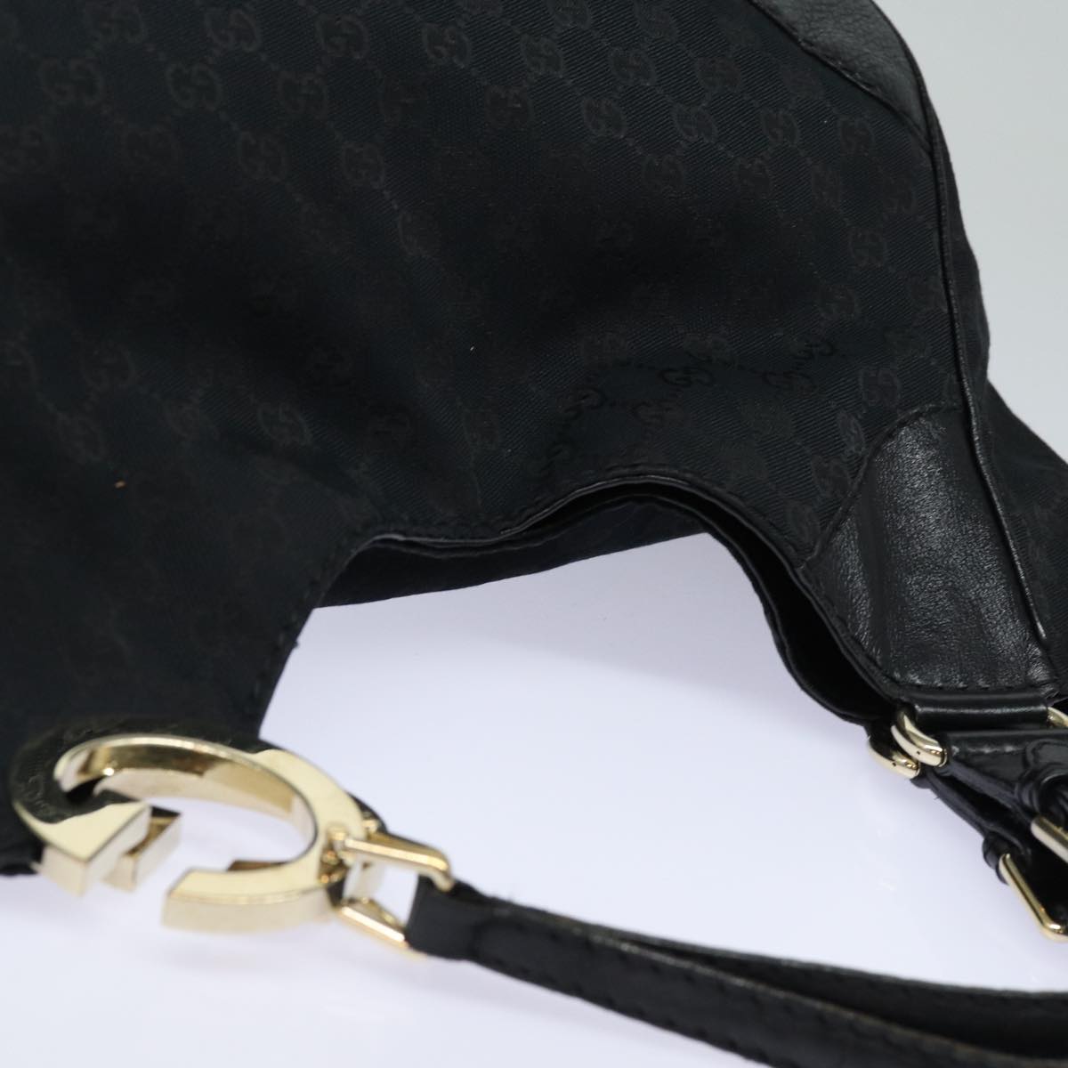 GUCCI GG Canvas Tote Bag Black Auth ep4882