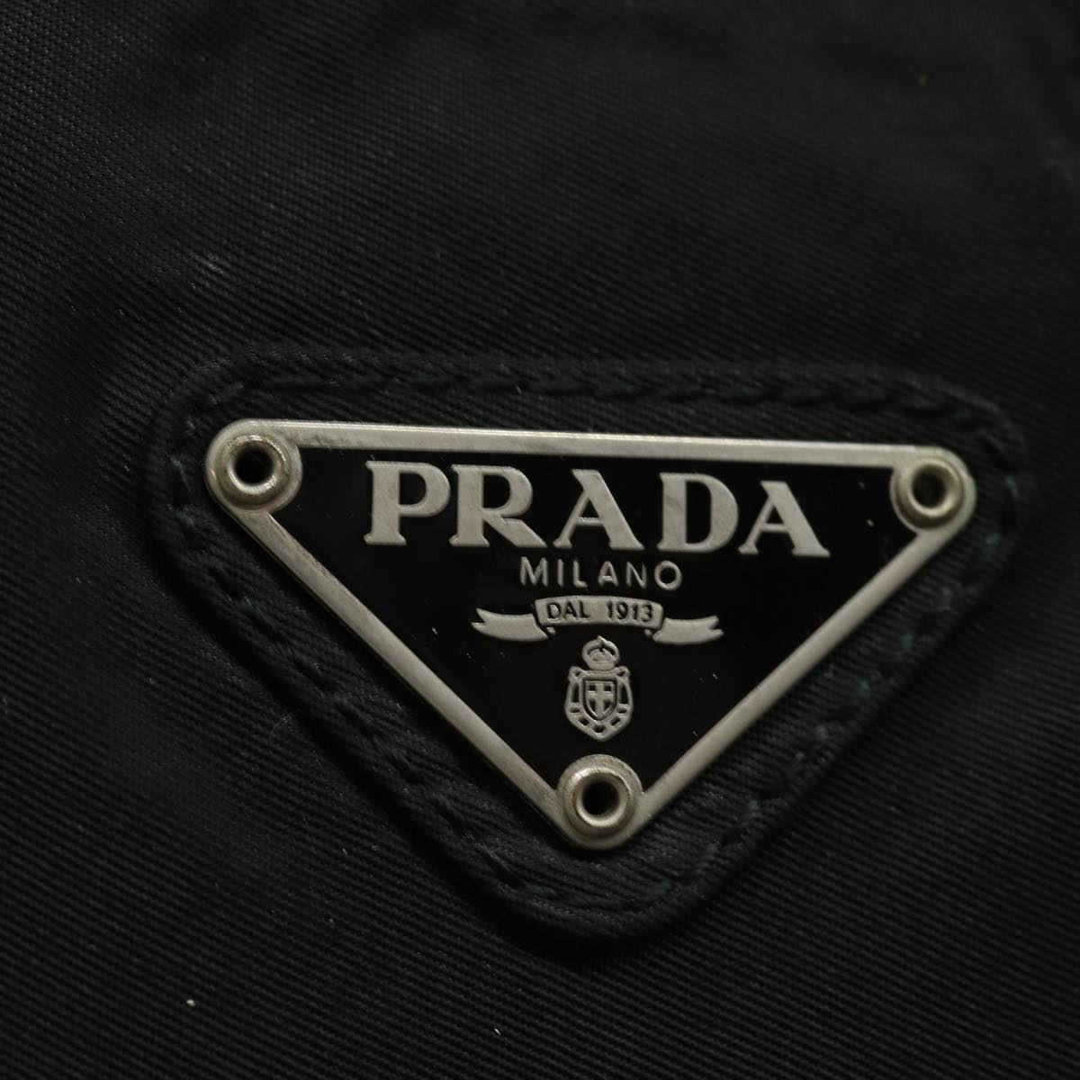 PRADA Hand Bag Nylon Black Auth ep4889