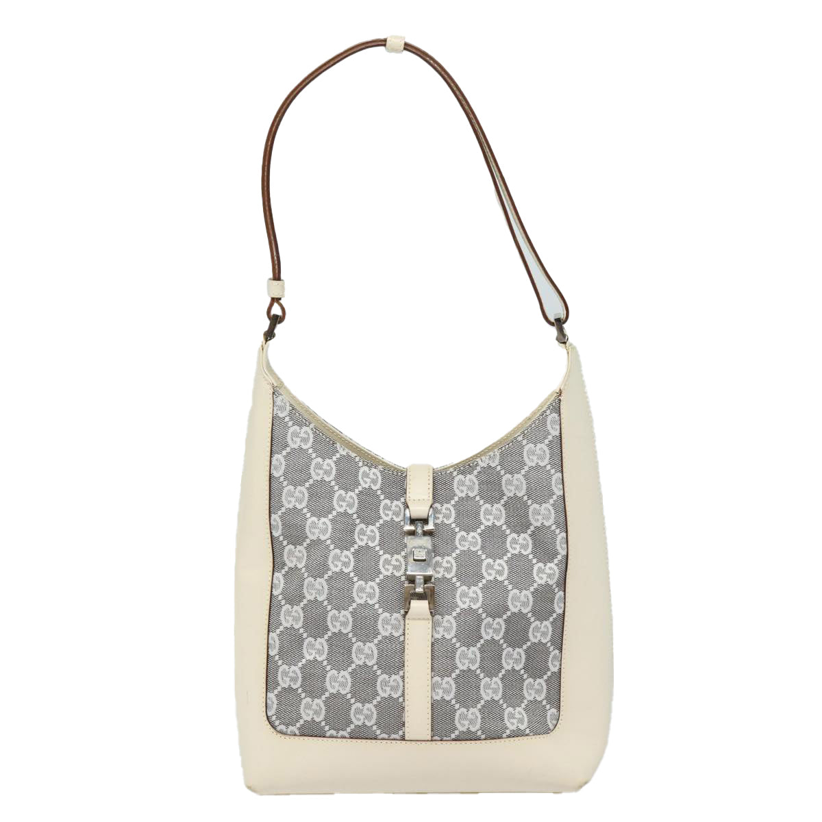 GUCCI GG Canvas Jackie Shoulder Bag White 001 3876 Auth ep4890 - 0