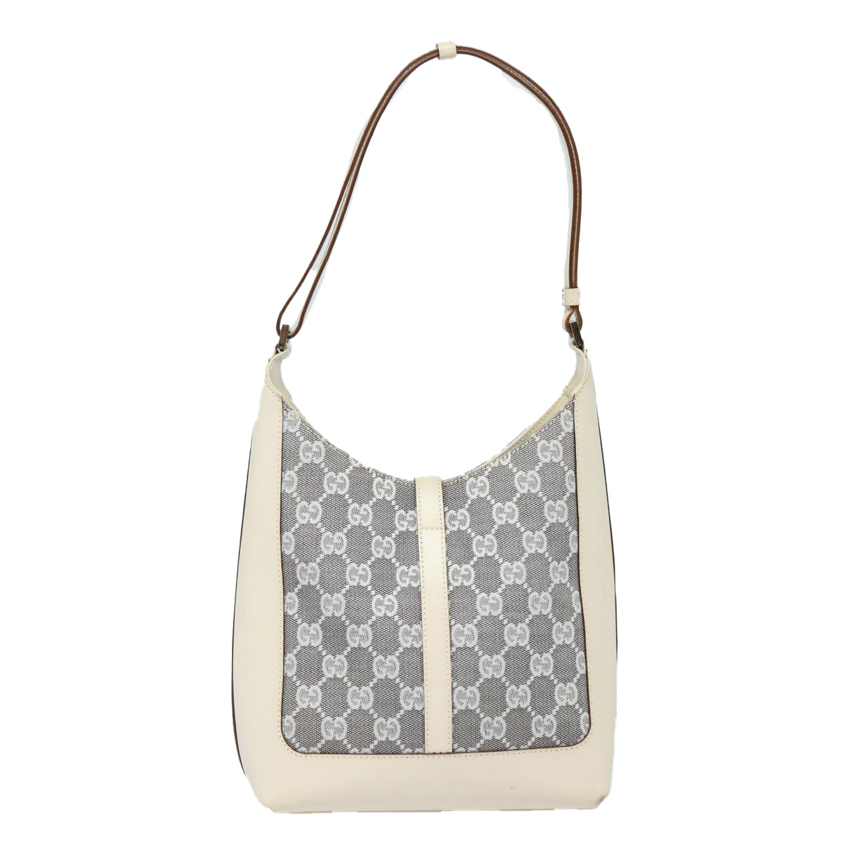 GUCCI GG Canvas Jackie Shoulder Bag White 001 3876 Auth ep4890