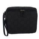 GUCCI GG Canvas Clutch Bag Black 018 1603 Auth ep4897-1