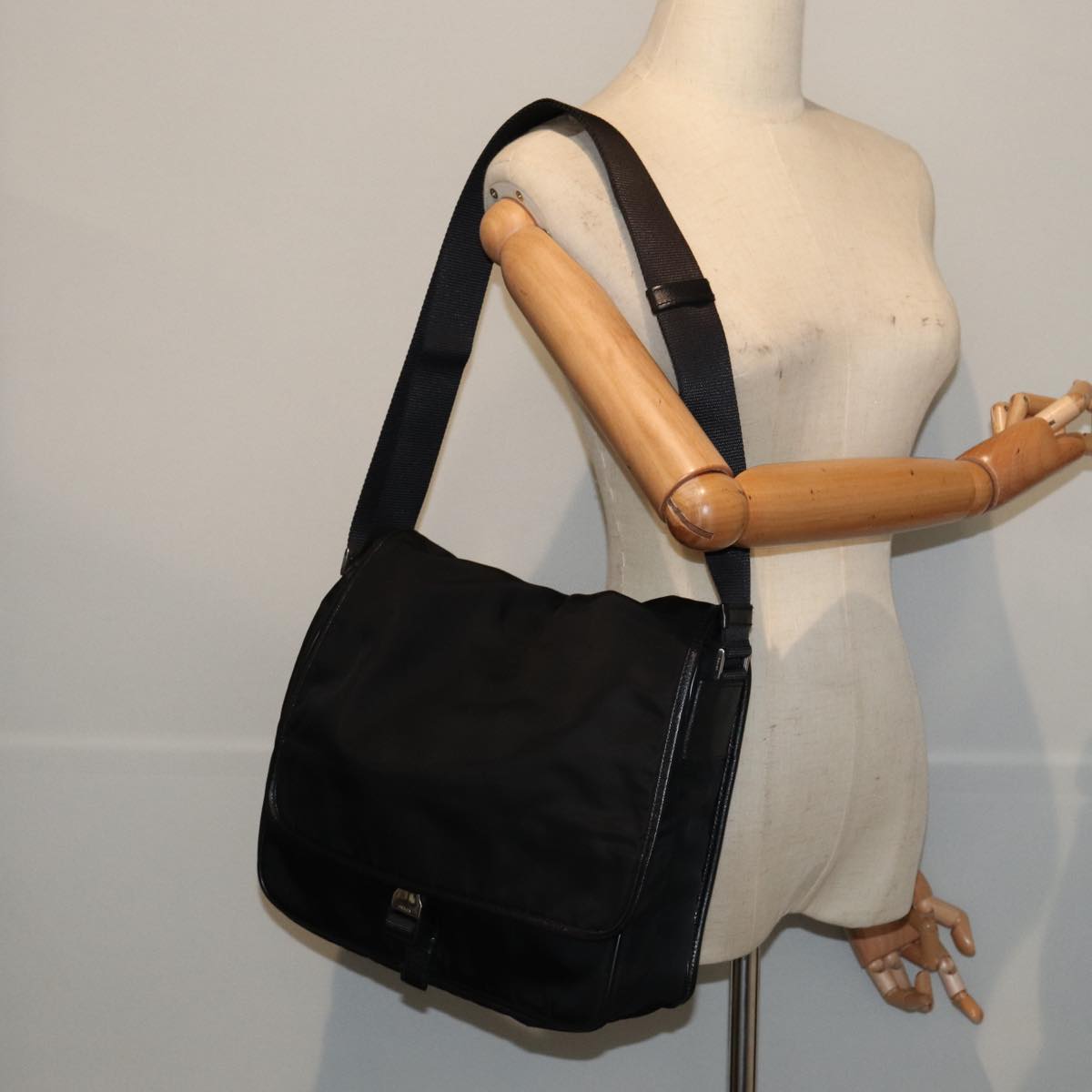 PRADA Shoulder Bag Nylon Black Auth ep4902