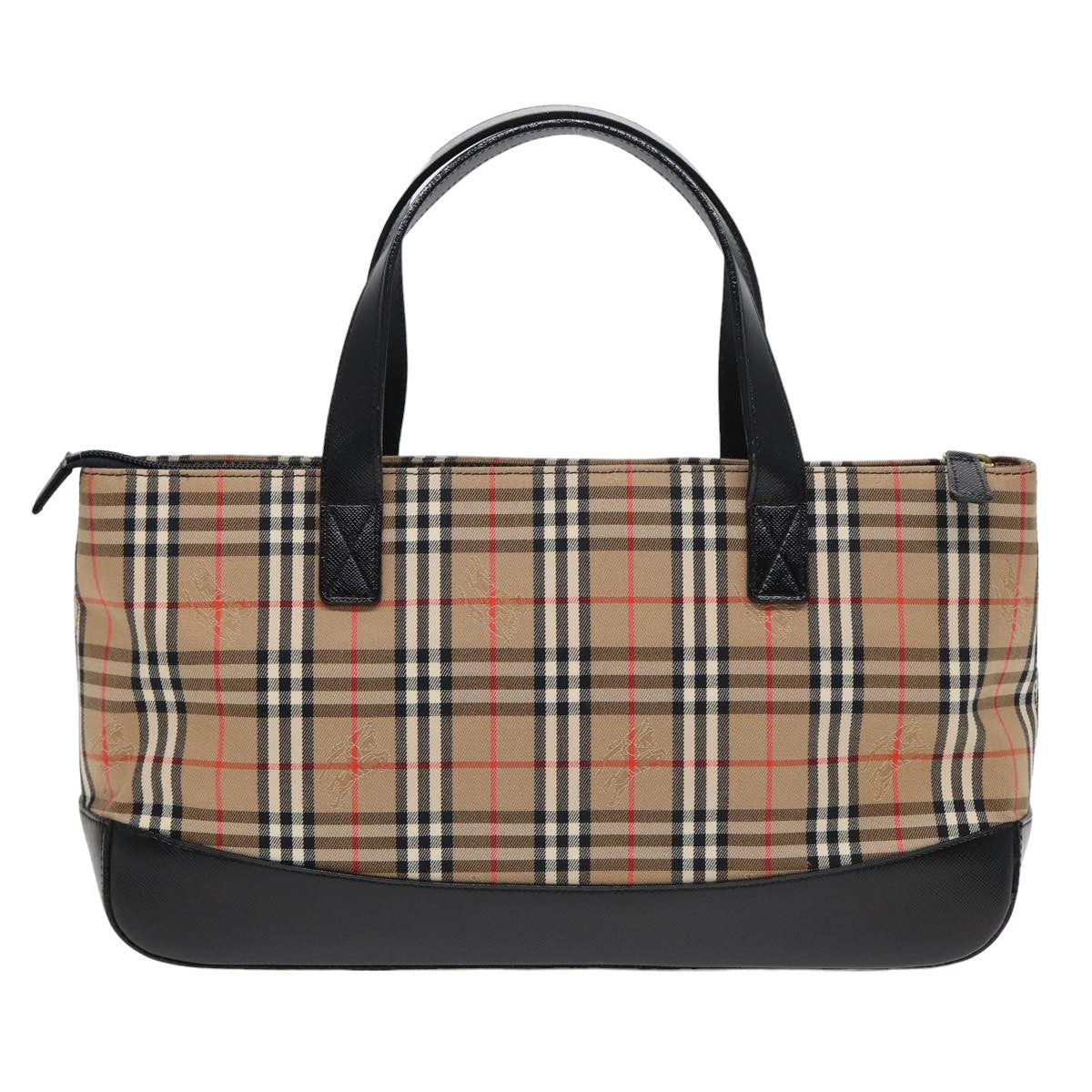 BURBERRY Nova Check Hand Bag Canvas Beige Auth ep4904 - 0