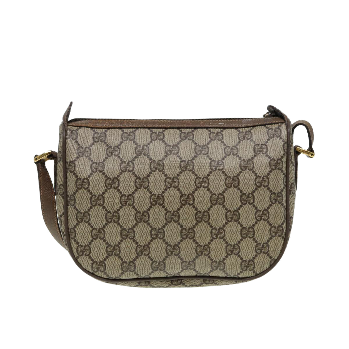 GUCCI GG Supreme Web Sherry Line Shoulder Bag PVC Beige 89 02 032 Auth ep4914