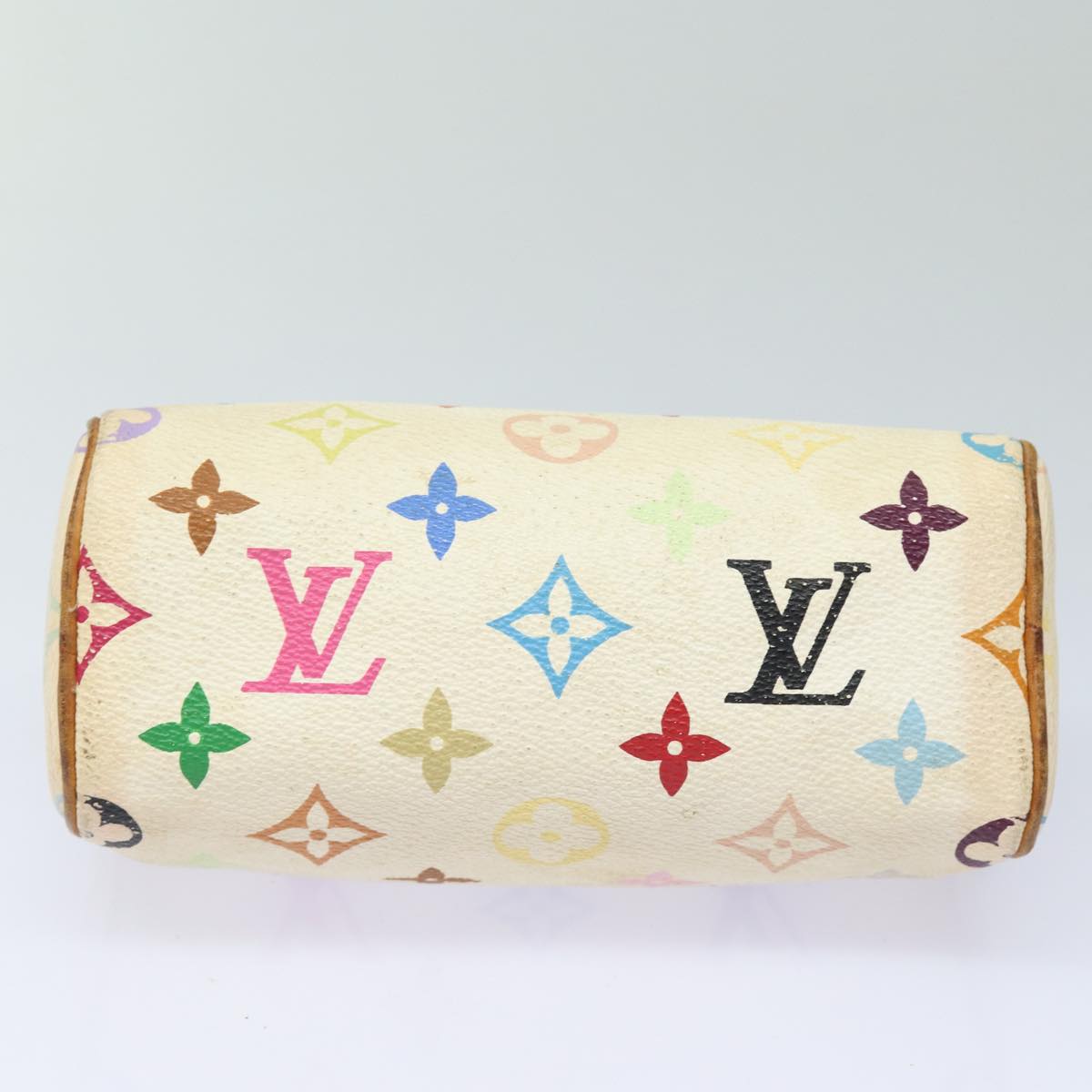 LOUIS VUITTON Monogram Multicolor Mini Speedy Hand Bag White M92645 Auth ep4917