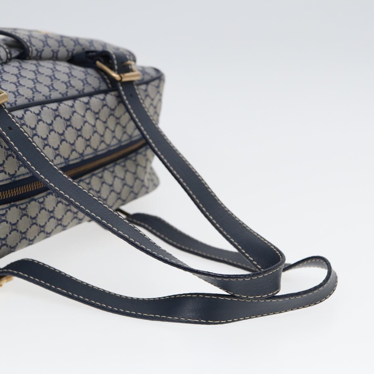 CELINE Macadam Canvas Hand Bag Navy Auth ep4926