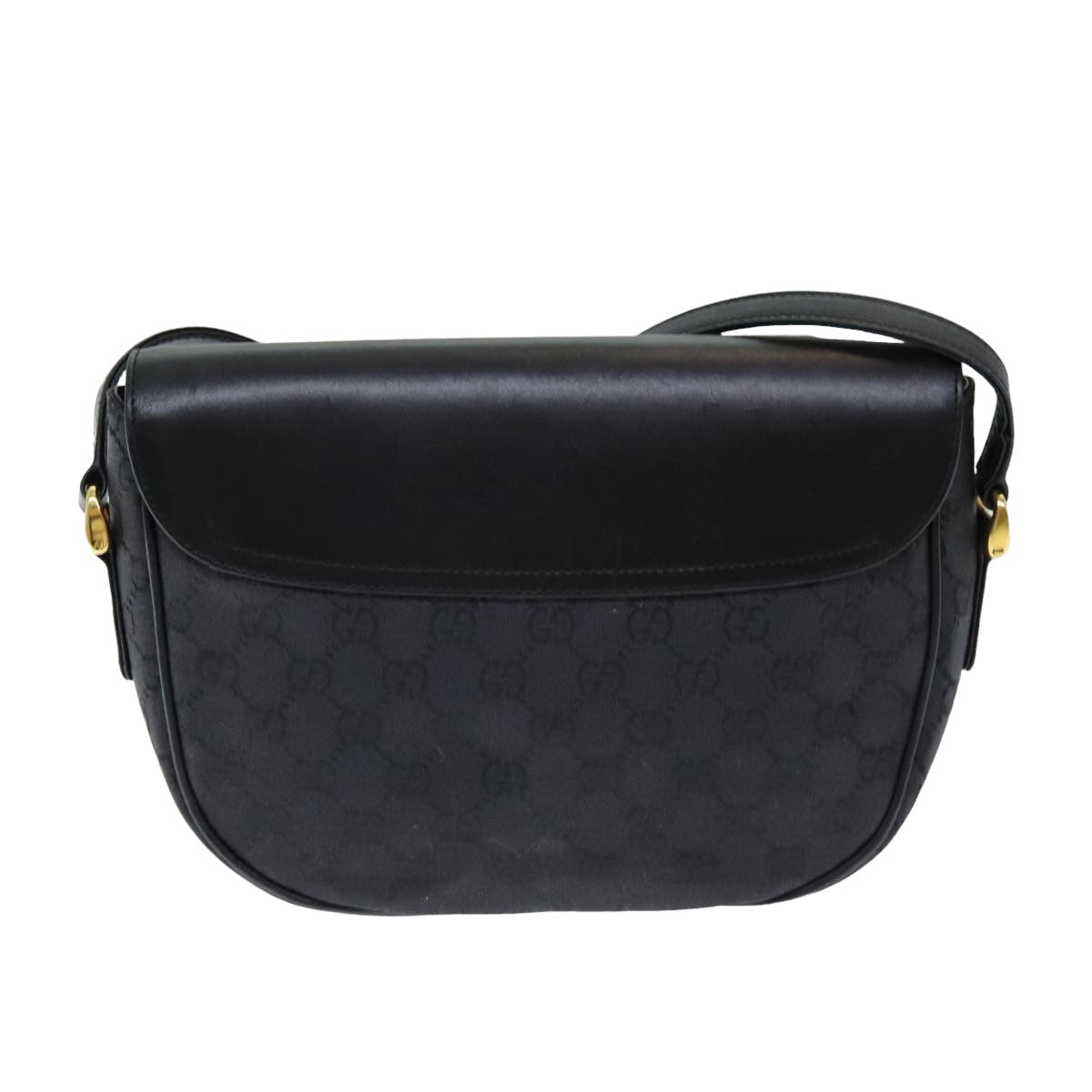 GUCCI GG Canvas Shoulder Bag Black Auth ep4943 - 0