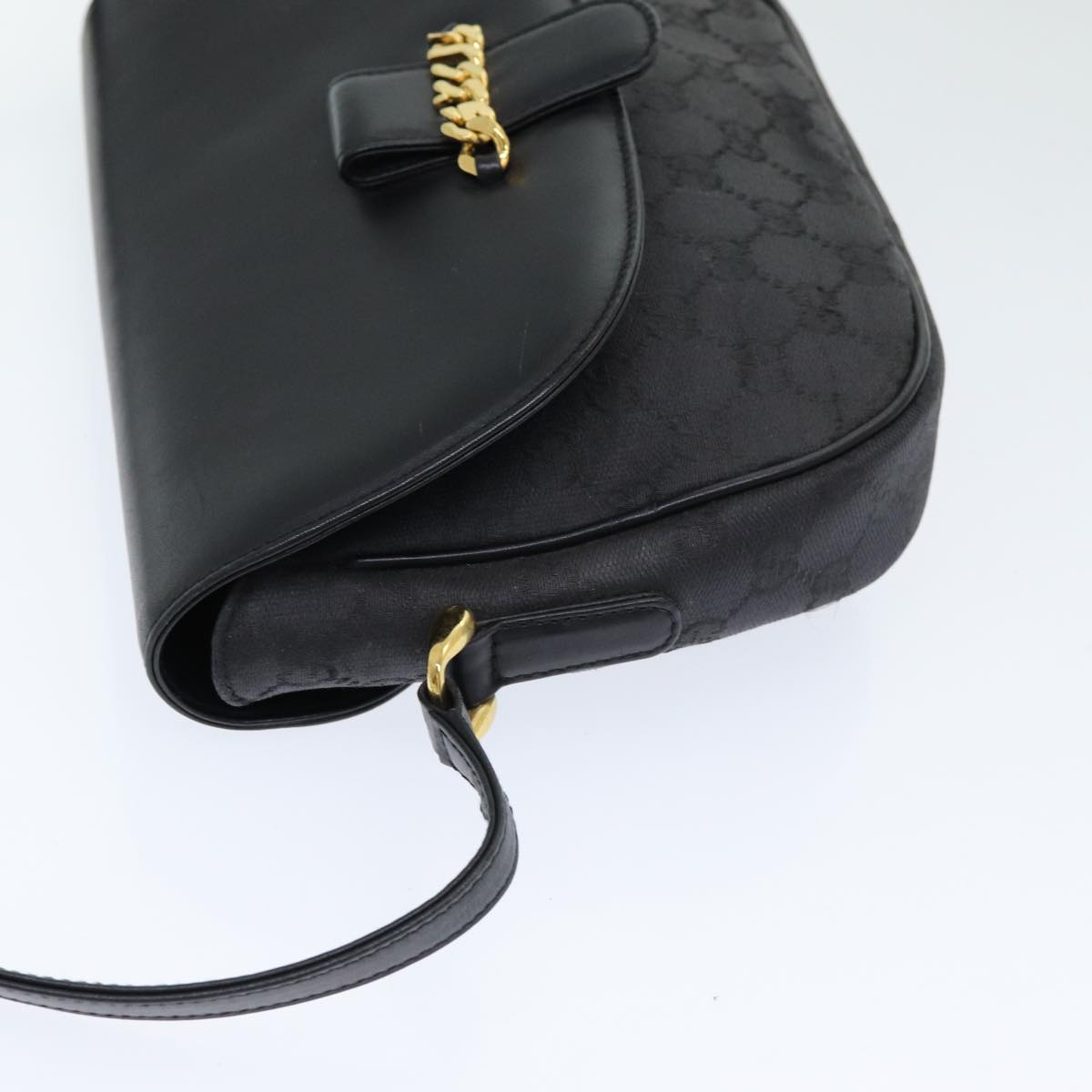 GUCCI GG Canvas Shoulder Bag Black Auth ep4943