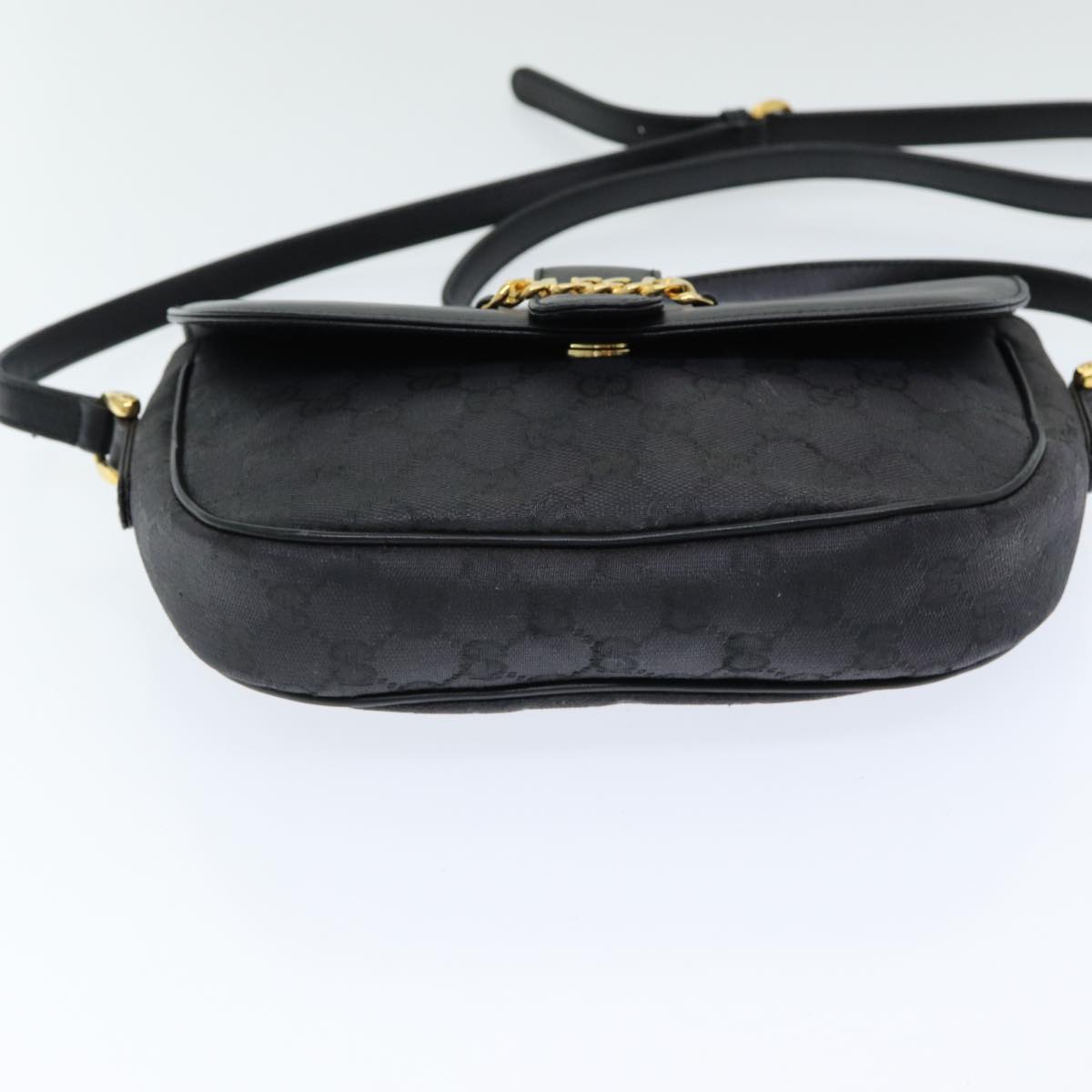 GUCCI GG Canvas Shoulder Bag Black Auth ep4943