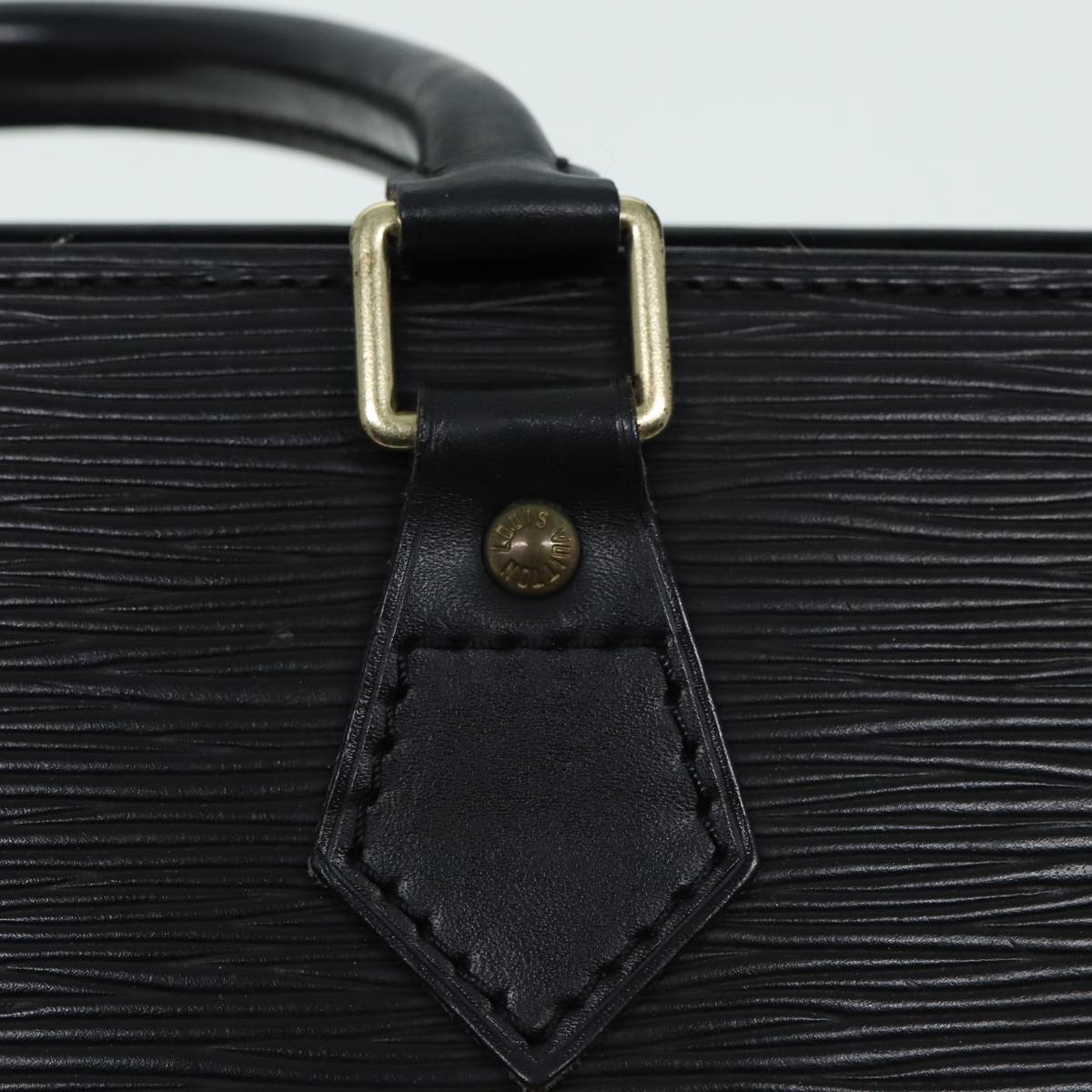 LOUIS VUITTON Epi Sac Triangle Hand Bag Black M52092 LV Auth ep4945