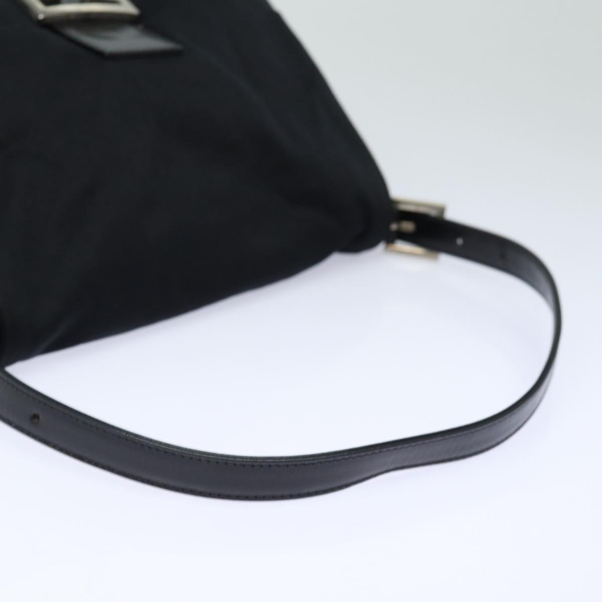 FENDI Mamma Baguette Shoulder Bag Nylon Black Auth ep4965