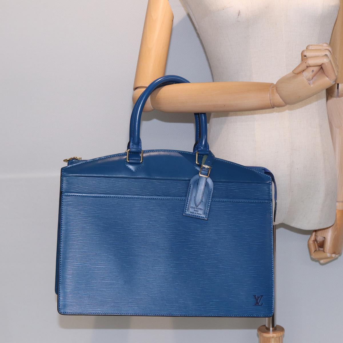 LOUIS VUITTON Epi Riviera Hand Bag Blue M48185 LV Auth ep4972