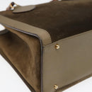 GUCCI Bamboo Hand Bag Suede Khaki 002 1186 0260 Auth ep4974-16