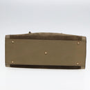 GUCCI Bamboo Hand Bag Suede Khaki 002 1186 0260 Auth ep4974-5