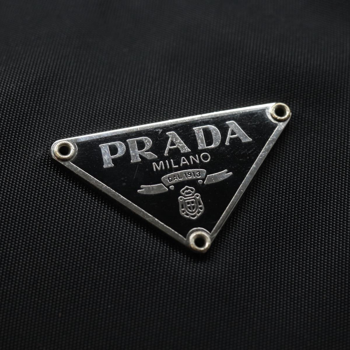 PRADA Hand Bag Nylon Black Auth ep4986