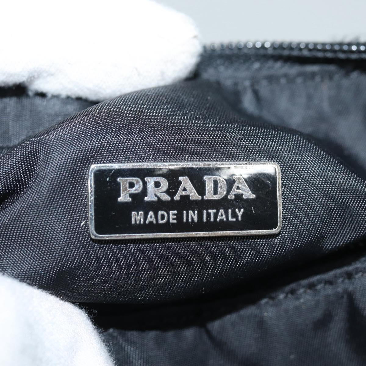 PRADA Hand Bag Nylon Black Auth ep4986